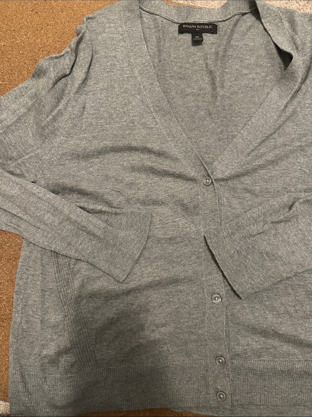 Gray Banana Republic v neck cardigan